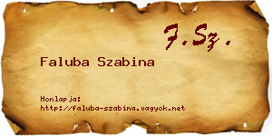 Faluba Szabina névjegykártya